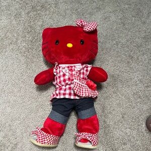 Hello Kitty Plush with Checkered Outfit